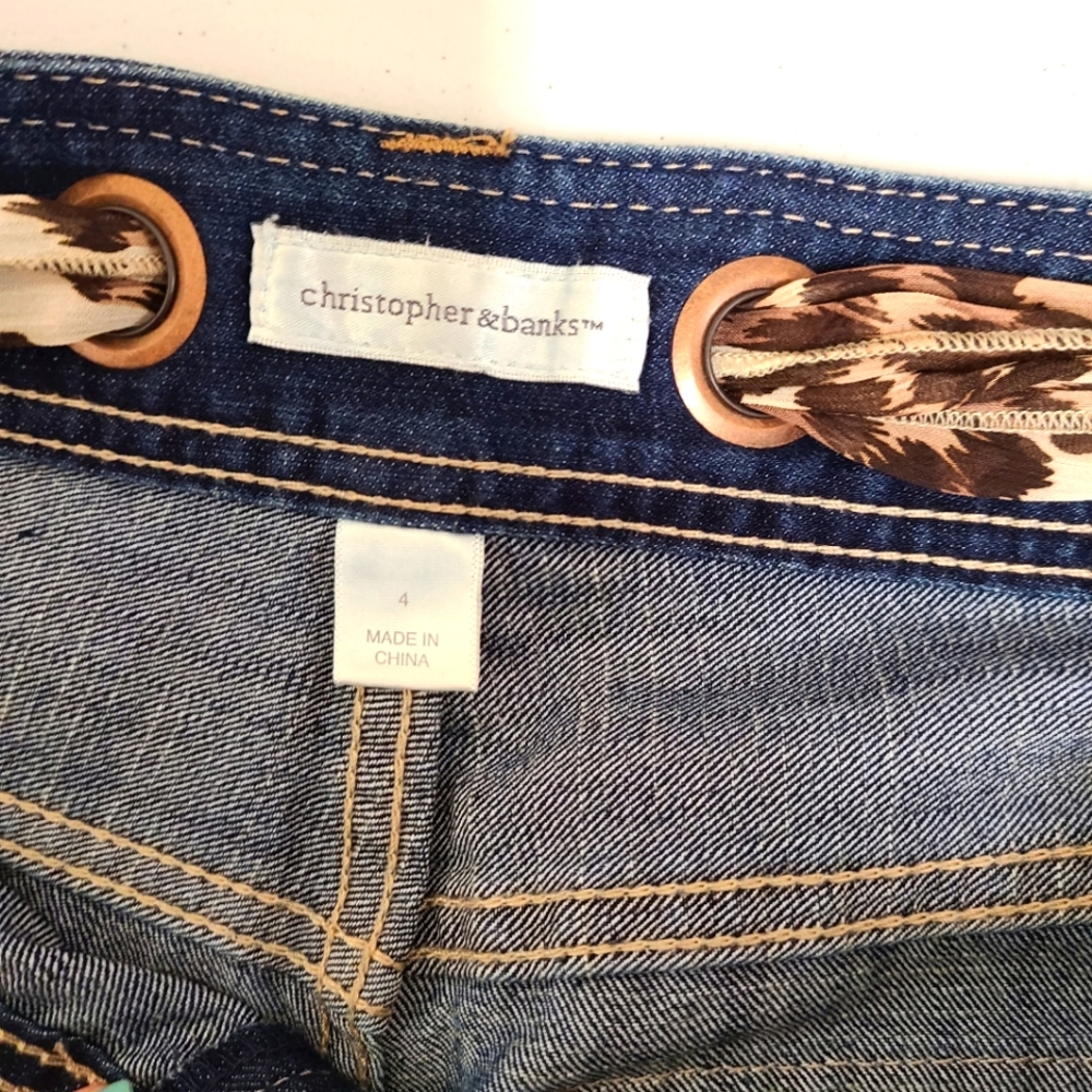 New with Tags Christopher & Banks Jean Capri Pants Size 4 - Picture 8 of 8